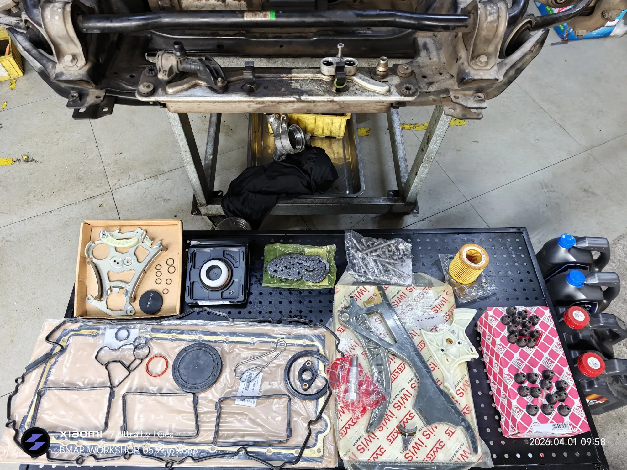 Đại tu động cơ BMW: gasket, bộ timing và phụ tùng OEM đầy đủ